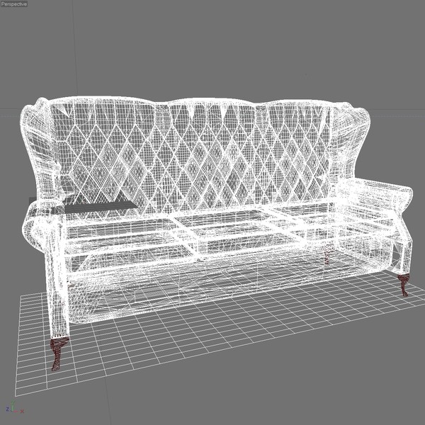 classic 3 piece chairs 3d model - CLASSIC CHAIR 3 PIECE SET by Carrara1